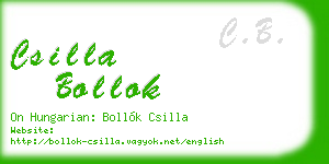 csilla bollok business card