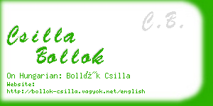 csilla bollok business card